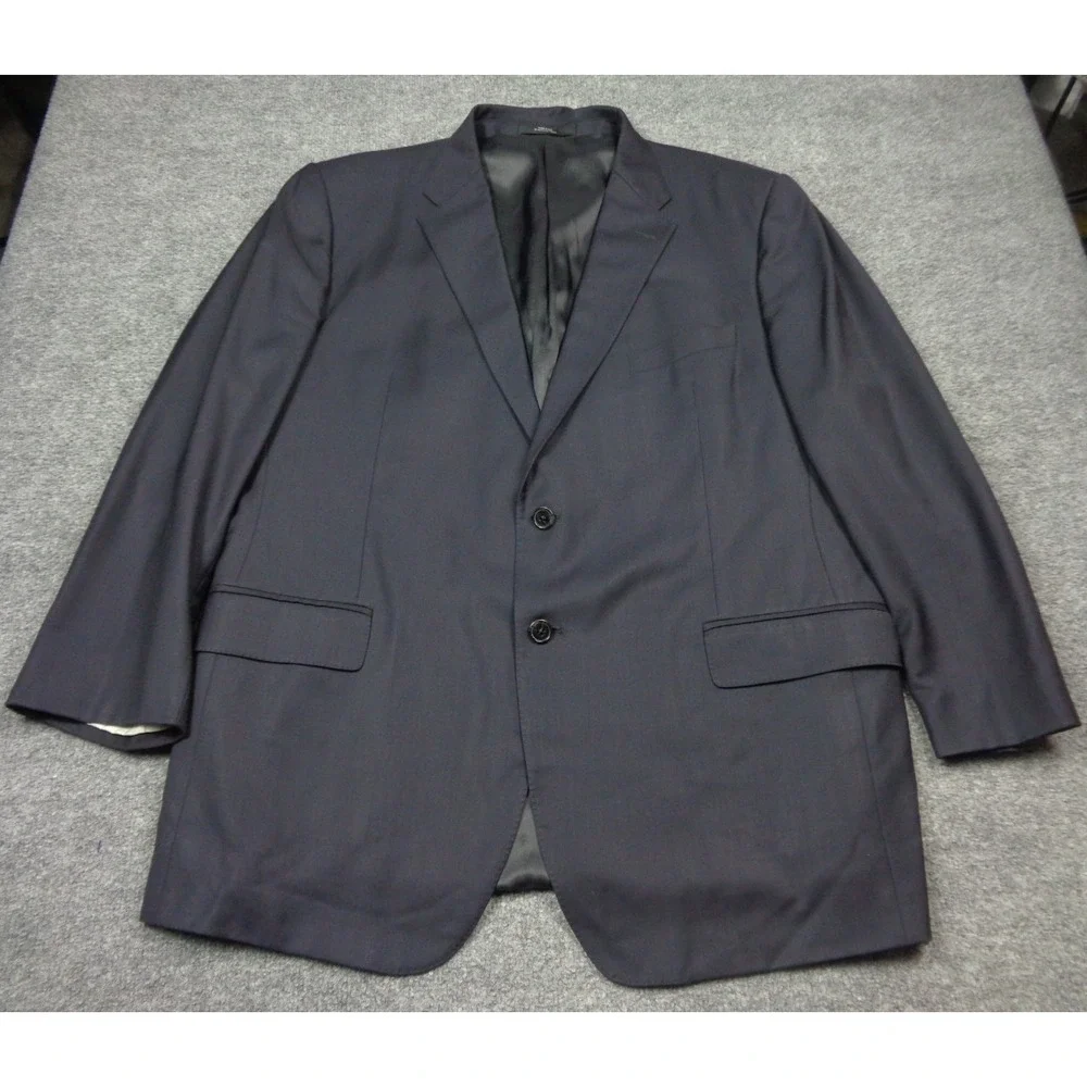 Ermenegildo Zegna Suit‎ Jacket Blazer 46R US 46 EU Men Sport Coat Navy Blue Wool